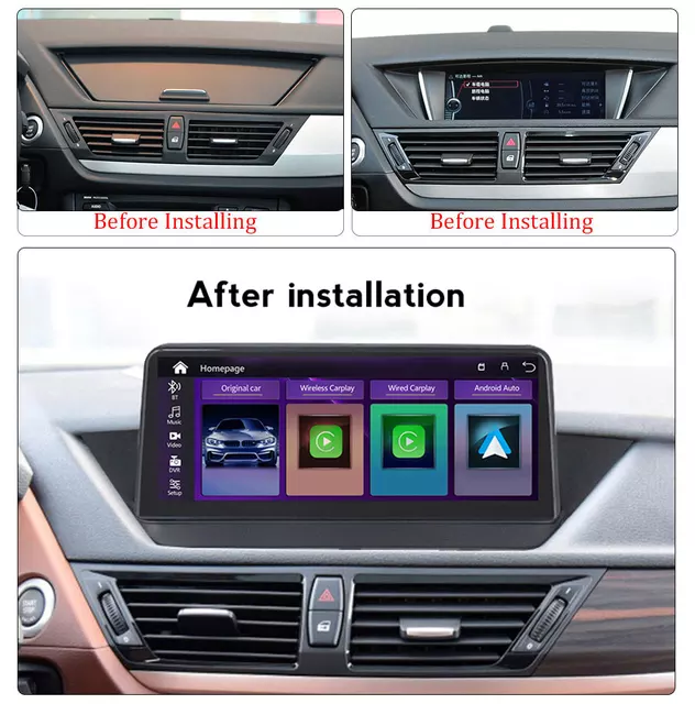 BMW X1 E84 APPLE CARPLAY SCREEN UPGRADE (NO IDRIVE / CIC) 10 INCH