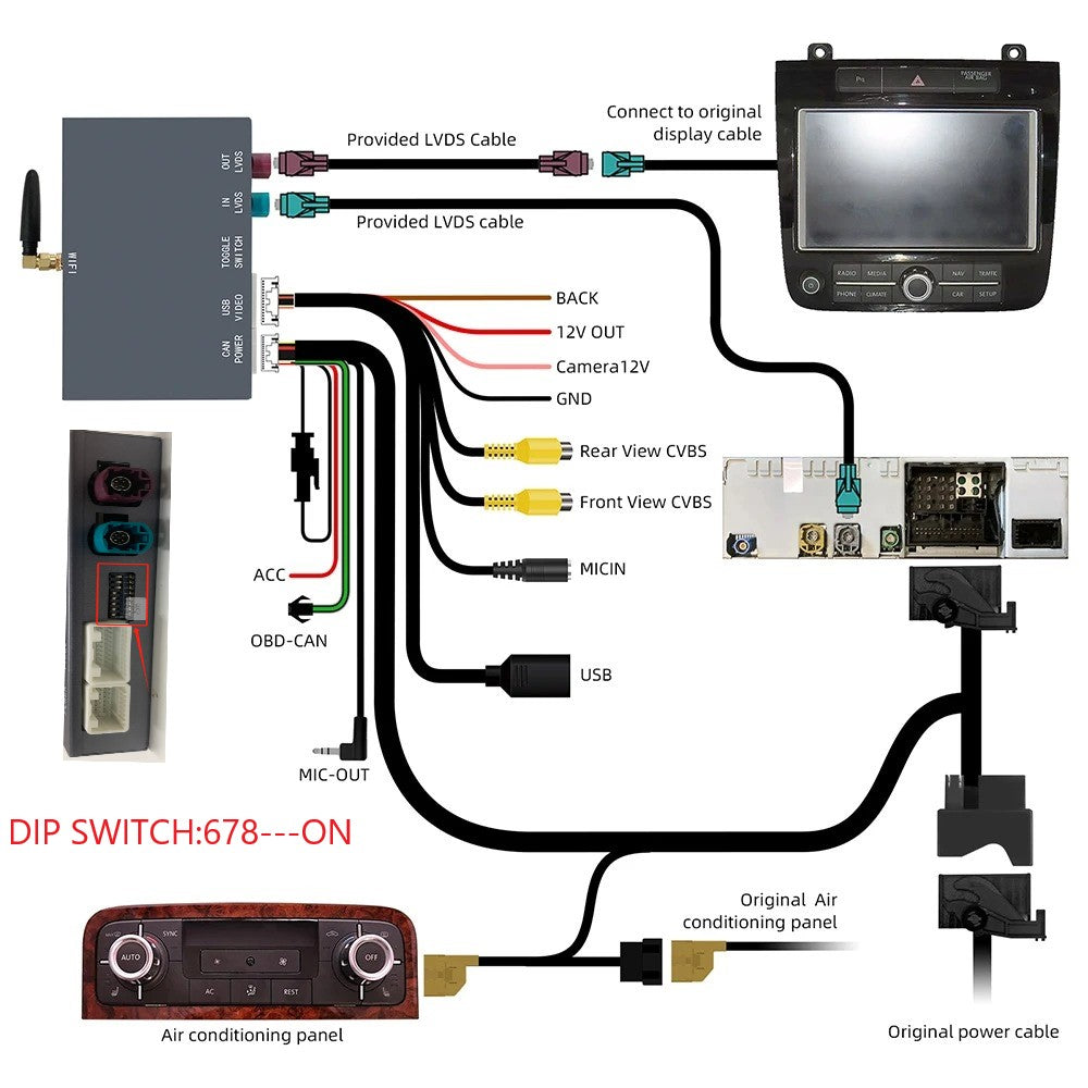 VW Touareg RNS850 Apple Carplay Installation Diagram Manual
