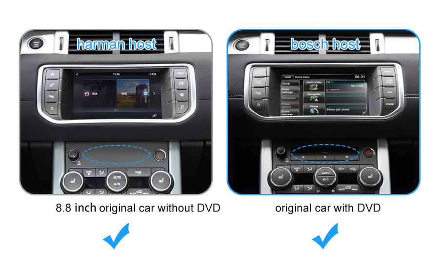 RANGE ROVER EVOQUE APPLE CARPLAY AND ANDROID AUTO INTERFACE 2011-2018