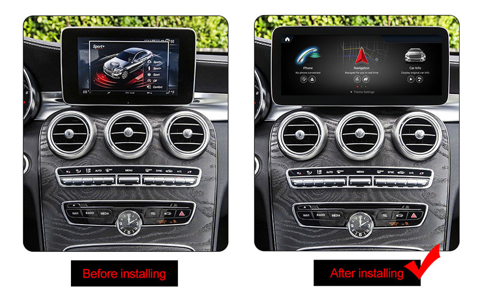 Android 12 Screen for Mercedes Benz C-Class (W205)