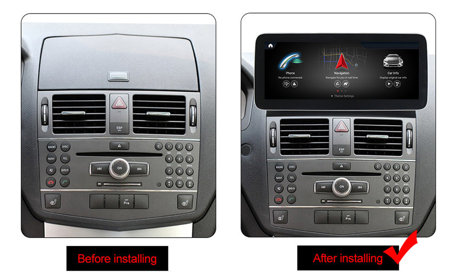 MERCEDES BENZ C CLASS W204 ANDROID 13 SCREEN UPGRADE (2008-2010)