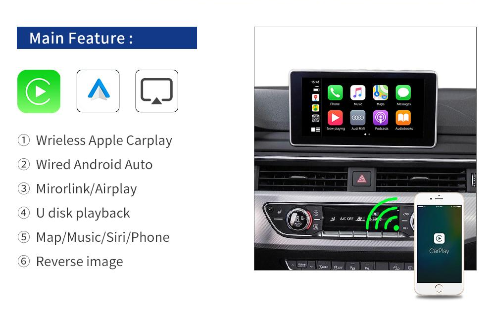 AUDI A5 S5 Rs5 APPLE CARPLAY AND ANDROID AUTO INTERFACE