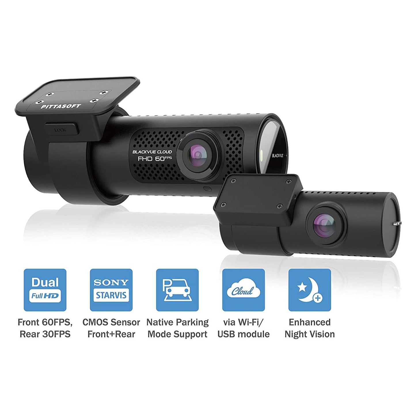 BLACKVUE DASH CAM DR750X-2CH PLUS HD 60 FPS STARVIS WI-FI GPS 2 CHANNEL CAMERA